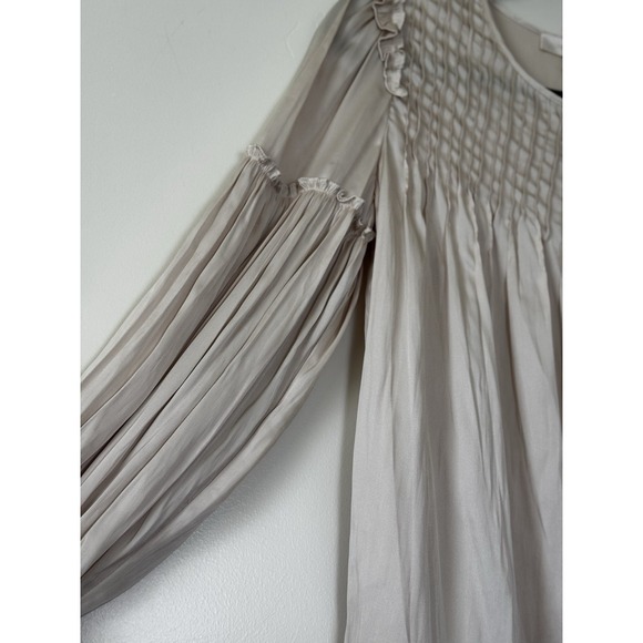 Love Shack Fancy Janiyah Blouse In Cream Women's Size XS - Picture 9 of 10